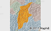 Political Map of Rongjiang, lighten, semi-desaturated