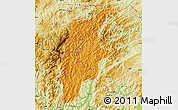 Political Map of Rongjiang, physical outside