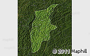 Satellite Map of Rongjiang, darken