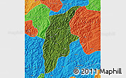 Satellite Map of Rongjiang, political outside