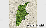 Satellite Map of Rongjiang, shaded relief outside