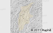 Shaded Relief Map of Rongjiang, desaturated