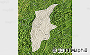 Shaded Relief Map of Rongjiang, satellite outside