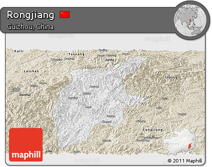 Classic Style Panoramic Map of Rongjiang