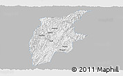 Gray Panoramic Map of Rongjiang, single color outside