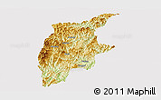 Physical Panoramic Map of Rongjiang, cropped outside