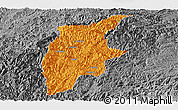 Political Panoramic Map of Rongjiang, desaturated