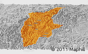 Political Panoramic Map of Rongjiang, lighten, desaturated