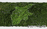 Satellite Panoramic Map of Rongjiang, darken