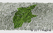 Satellite Panoramic Map of Rongjiang, lighten, semi-desaturated