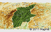 Satellite Panoramic Map of Rongjiang, physical outside
