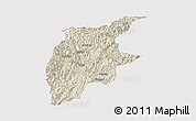 Shaded Relief Panoramic Map of Rongjiang, cropped outside
