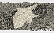 Shaded Relief Panoramic Map of Rongjiang, darken