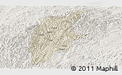 Shaded Relief Panoramic Map of Rongjiang, lighten