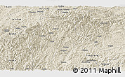 Shaded Relief Panoramic Map of Rongjiang