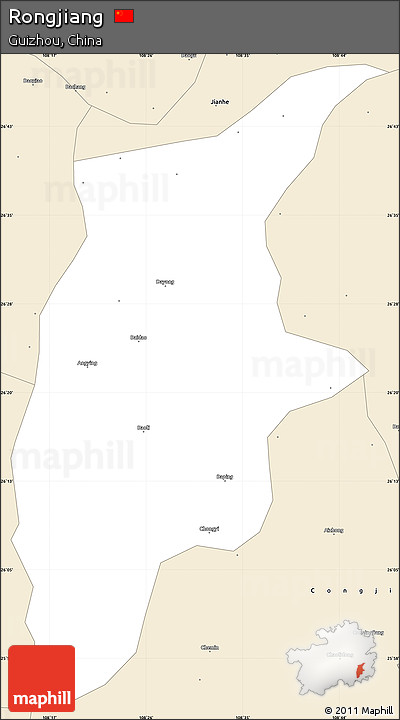 Classic Style Simple Map of Rongjiang