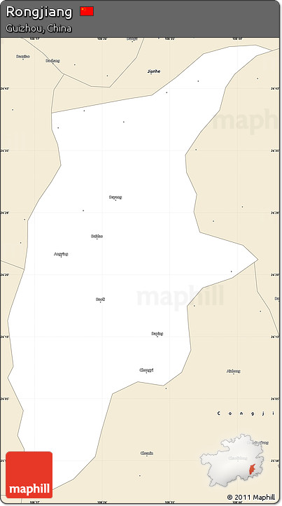 Classic Style Simple Map of Rongjiang