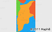 Political Simple Map of Rongjiang