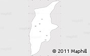 Silver Style Simple Map of Rongjiang, cropped outside