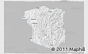 Gray 3D Map of Sandu, single color outside