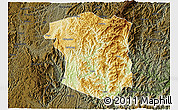 Physical 3D Map of Sandu, darken