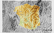 Physical 3D Map of Sandu, desaturated
