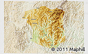 Physical 3D Map of Sandu, lighten