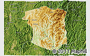 Physical 3D Map of Sandu, satellite outside