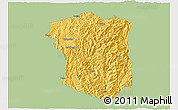 Savanna Style 3D Map of Sandu, single color outside