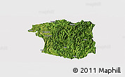 Satellite Panoramic Map of Sandu, cropped outside