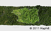 Satellite Panoramic Map of Sandu, darken
