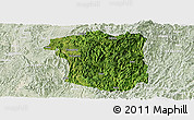 Satellite Panoramic Map of Sandu, lighten