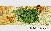 Satellite Panoramic Map of Sandu, physical outside