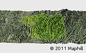 Satellite Panoramic Map of Sandu, semi-desaturated