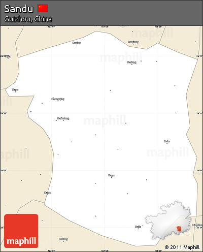 Classic Style Simple Map of Sandu