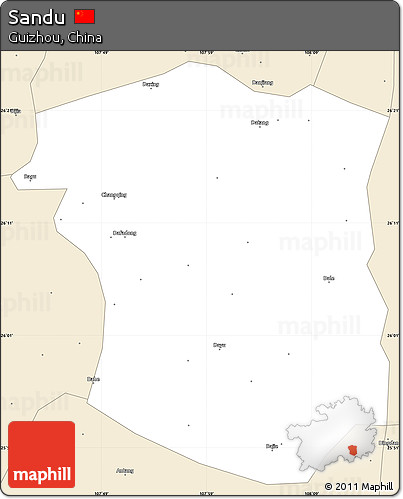 Classic Style Simple Map of Sandu