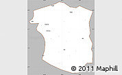 Gray Simple Map of Sandu, cropped outside