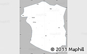Gray Simple Map of Sandu, single color outside