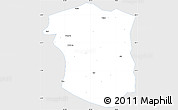 Silver Style Simple Map of Sandu, single color outside