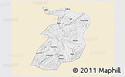 Classic Style 3D Map of Xingyi, single color outside