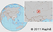 Gray Location Map of Xingyi