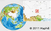 Physical Location Map of Xingyi, highlighted country