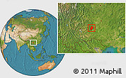 Satellite Location Map of Xingyi