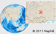 Shaded Relief Location Map of Xingyi