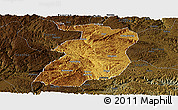 Physical Panoramic Map of Xingyi, darken