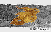 Physical Panoramic Map of Xingyi, desaturated