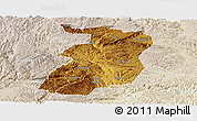Physical Panoramic Map of Xingyi, lighten