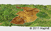 Physical Panoramic Map of Xingyi, satellite outside