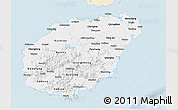 Classic Style 3D Map of Hainan, single color outside