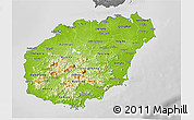 Physical 3D Map of Hainan, desaturated